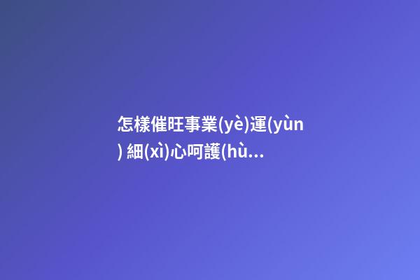 怎樣催旺事業(yè)運(yùn) 細(xì)心呵護(hù)水生植物
